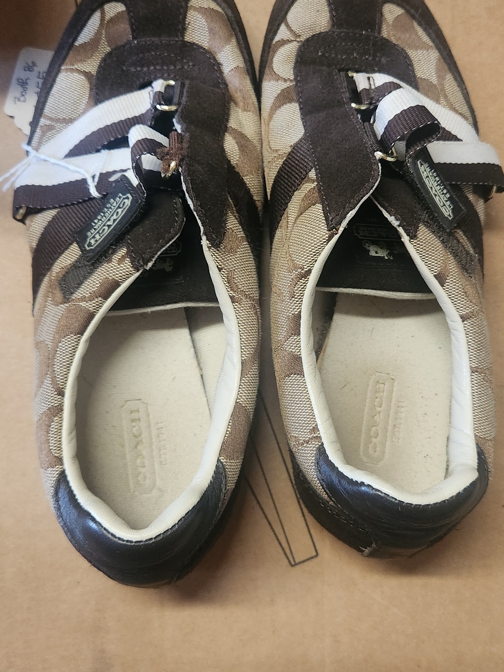 Coach Brown Signature Slip-On Sneakers
